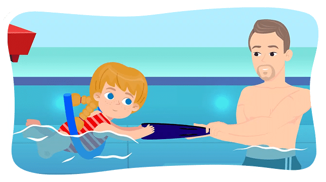 In der Privatschwimmschule lernt dein Kind im Einzelunterricht oder in Zweiergruppen Schwimmen.